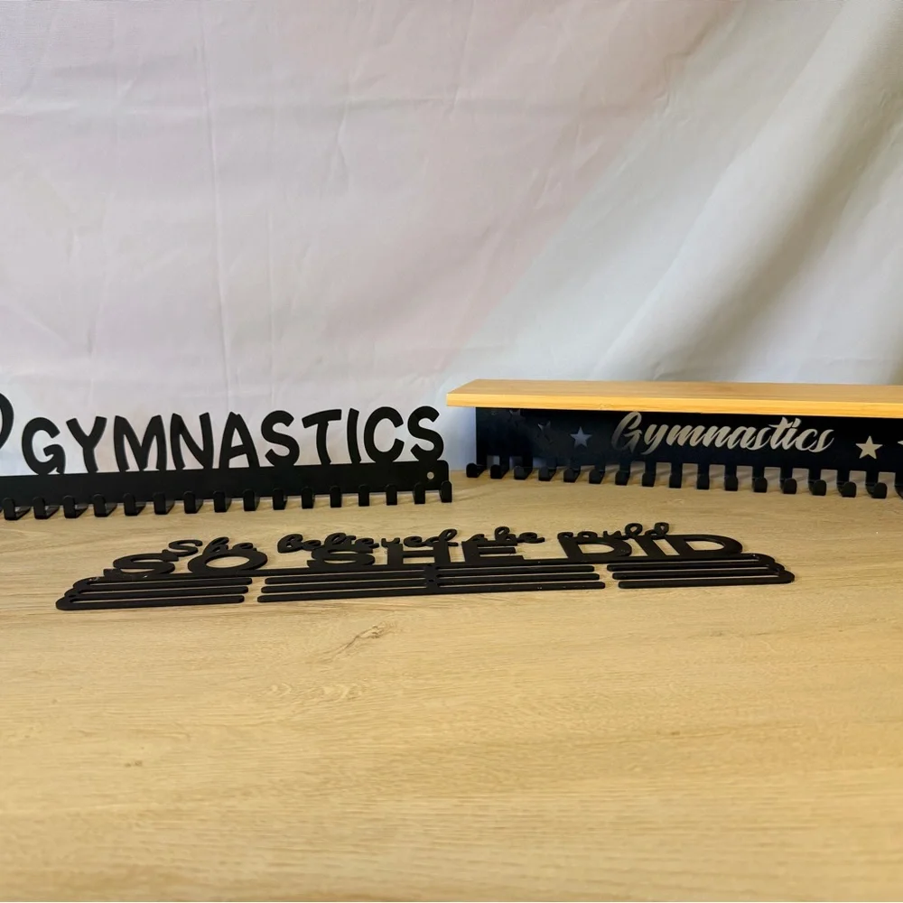 Black Gymnastics Medal Holder